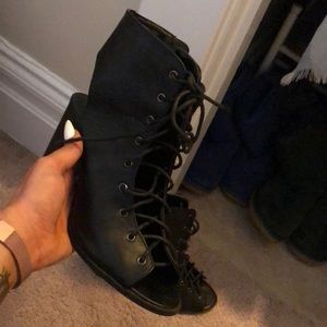 Strappy charolette ruse booties